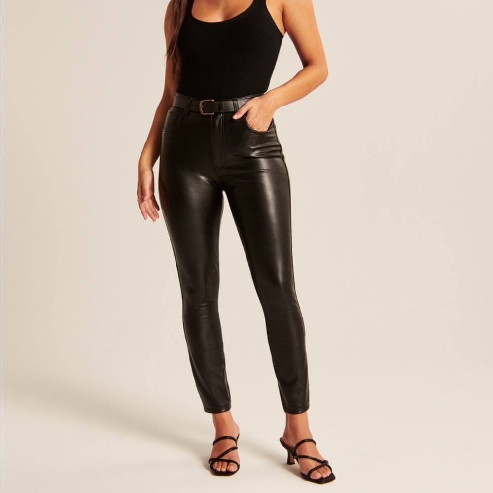 ABERCROMBIE CURVE LOVE SKINNY LEATHER PANTS